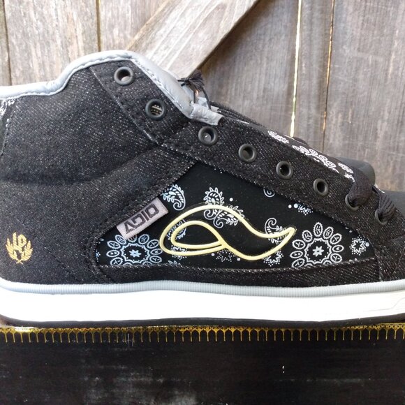Adio Skate Jasper High Men Size 8 US Black/Bandana LP 9562 Sales Sample Denim main image 8